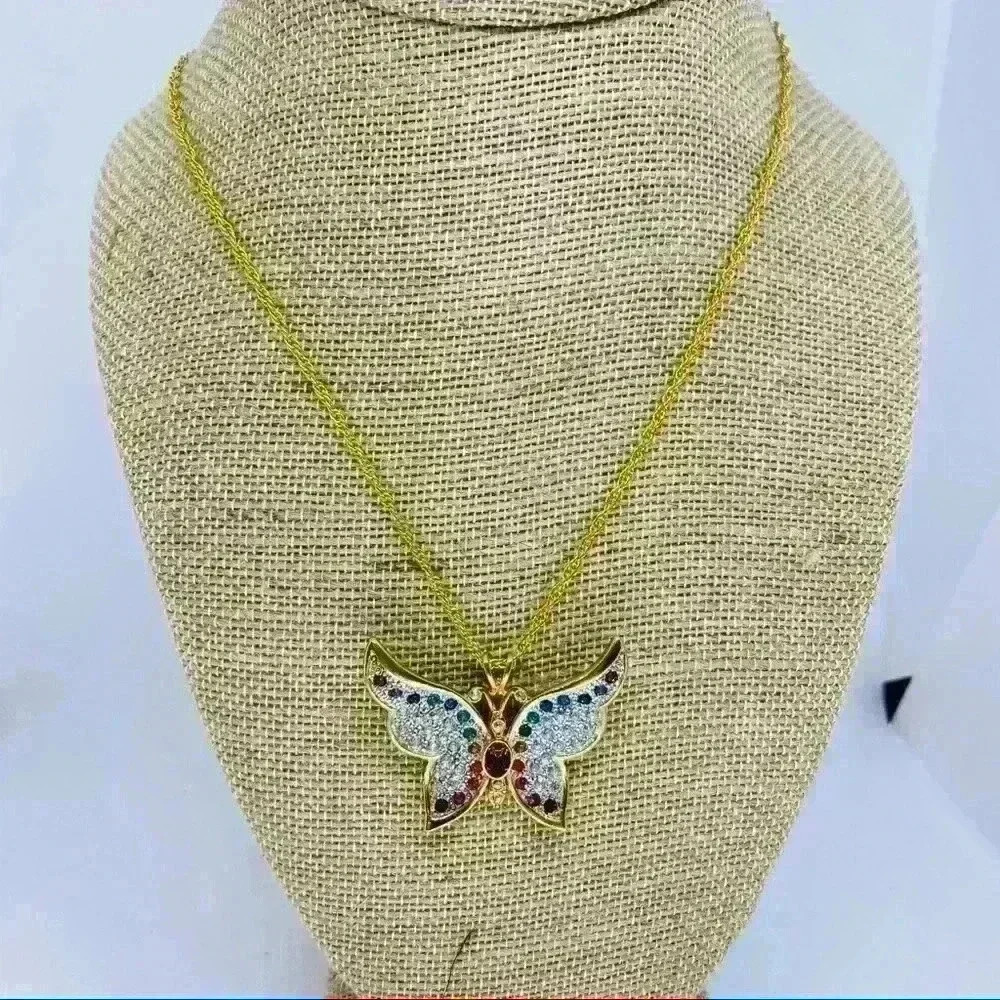 ✅VINTAGE 1999 P.S . Co BUTTERFLY  RHINESTONE